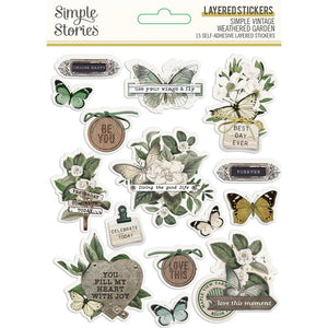 Simple Stories Simple Vintage Weathered Garden Layered Stickers (16727)