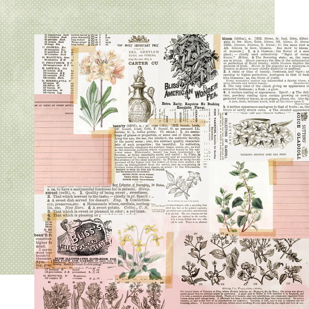 Simple Stories Simple Vintage Life In Bloom 12x12 Scrapbook Paper