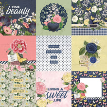 Load image into Gallery viewer, Simple Stories Simple Vintage Indigo Garden Collection 12x12 Scrapbook Paper 4x4 Elements (17113)
