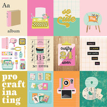 Load image into Gallery viewer, Simple Stories Let&#39;s Get Crafty Collection 12x12 Scrapbook Paper 3x4 Elements (17211)
