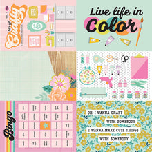 Load image into Gallery viewer, Simple Stories Let&#39;s Get Crafty Collection 12x12 Scrapbook Paper 4x6 Elements (17213)
