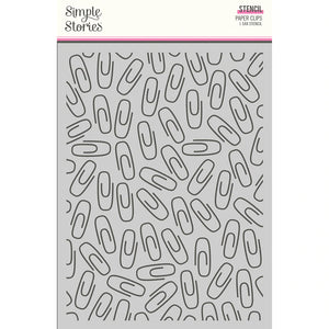 Simple Stories Let's Get Crafty Collection Paper Clips Stencil (17226)