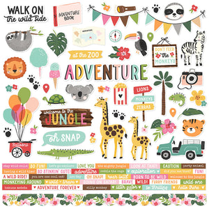 Simple Stories Into the Wild Collection Cardstock Stickers (17601)