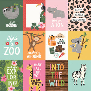 Simple Stories Into the Wild Collection 12x12 Scrapbook 3x4 Elements (17611)