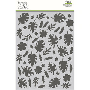 Simple Stories Into The Wild Collection 6x8 Leaves Stencil (17626)