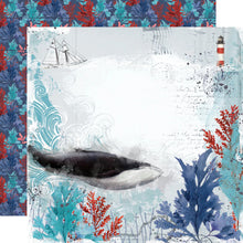Load image into Gallery viewer, Simple Stories Simple Vintage Vintage Seas 12x12 Scrapbook Paper Catch A Wave (17808)
