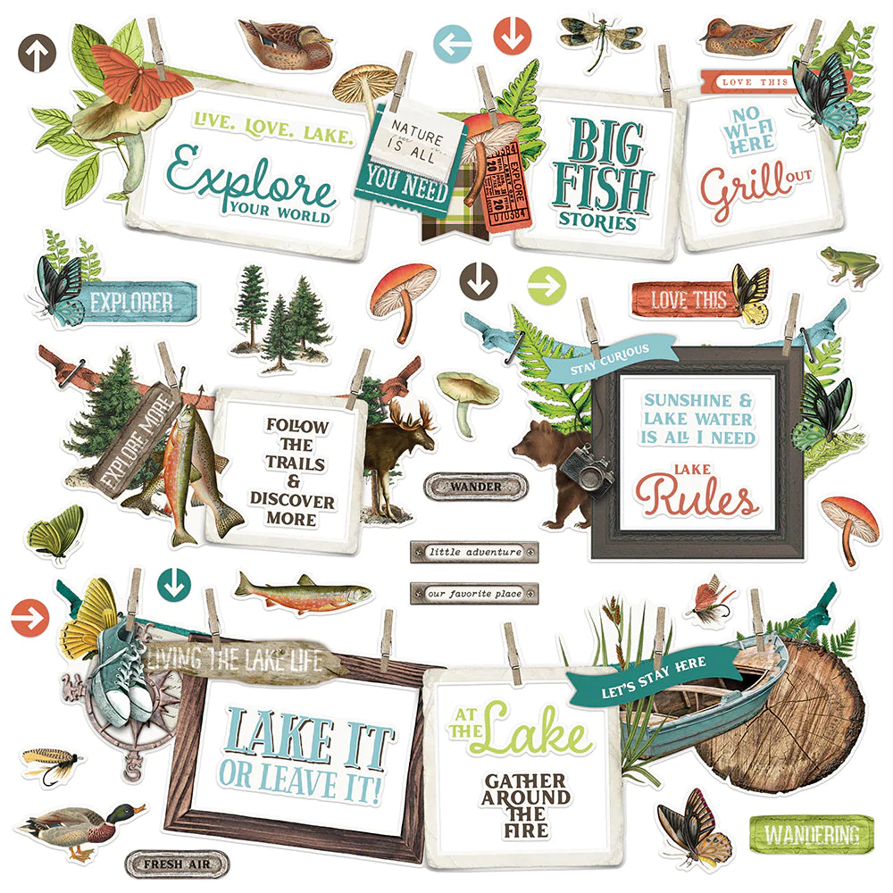 Simple Stories Simple Vintage Lakeside Collection Banner Stickers (18002)