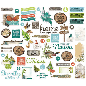 Simple Stories Simple Vintage Lakeside Green Collection Bits & Pieces (18022)