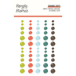 Simple Stories Simple Vintage Lakeside Green Collection Enamel Dots (18030)