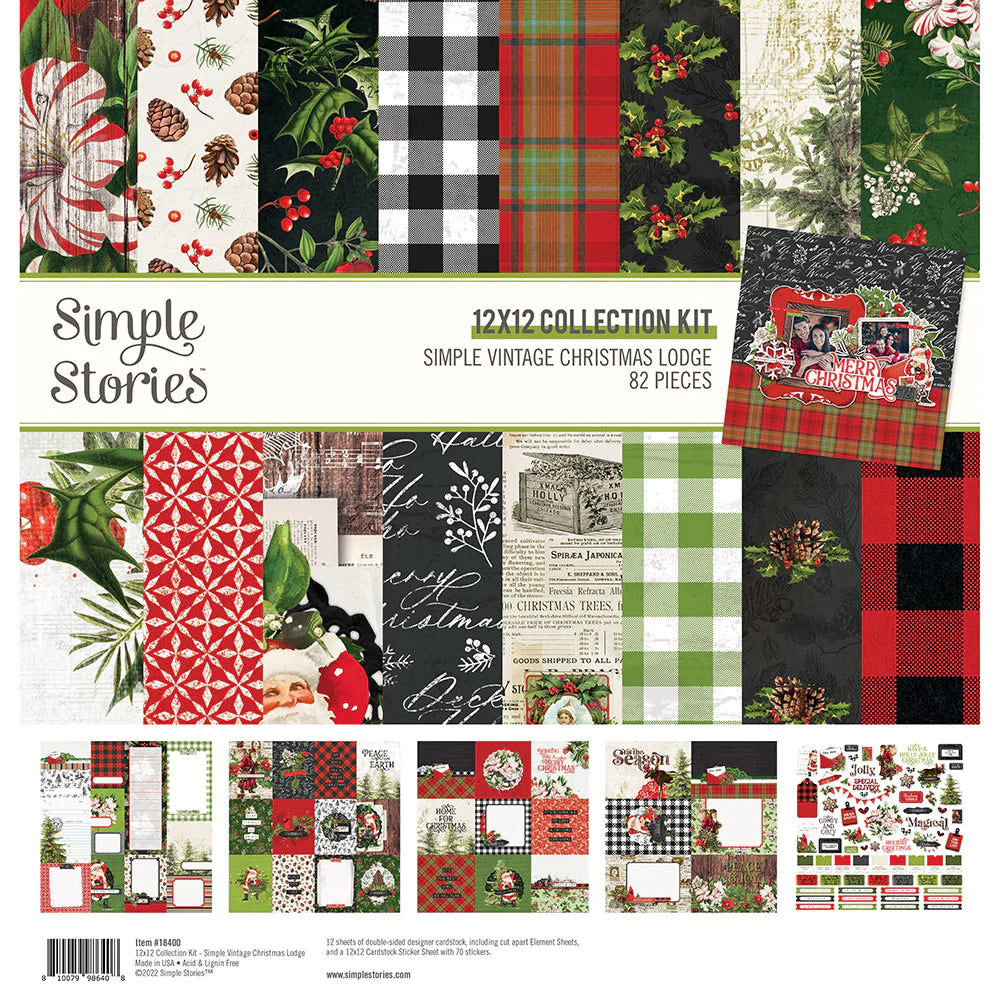 Simple Stories Simple Vintage Christmas Lodge 12x12 Collection Kit (18400)