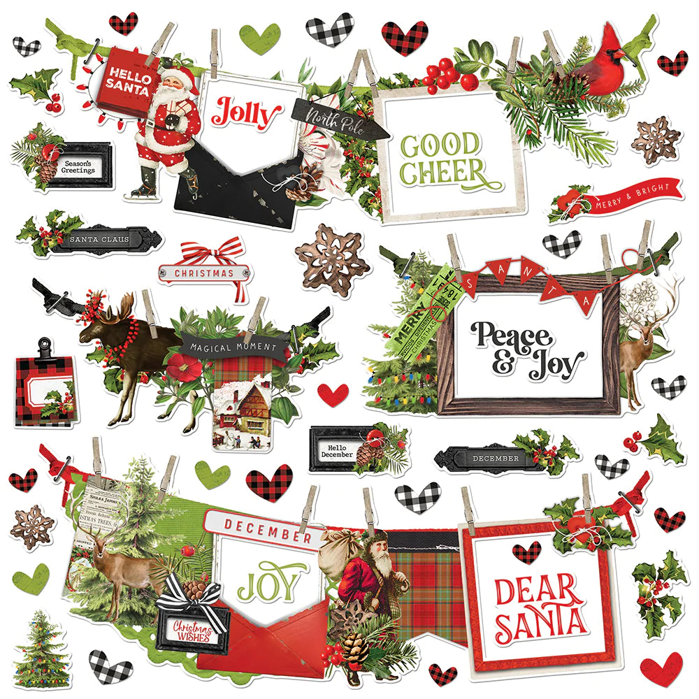 Simple Stories Simple Vintage Christmas Lodge Banner Stickers (18402)