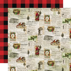 Simple Stories Simple Vintage Christmas Lodge 12x12 Scrapbook Paper Holiday Traditions (18410)