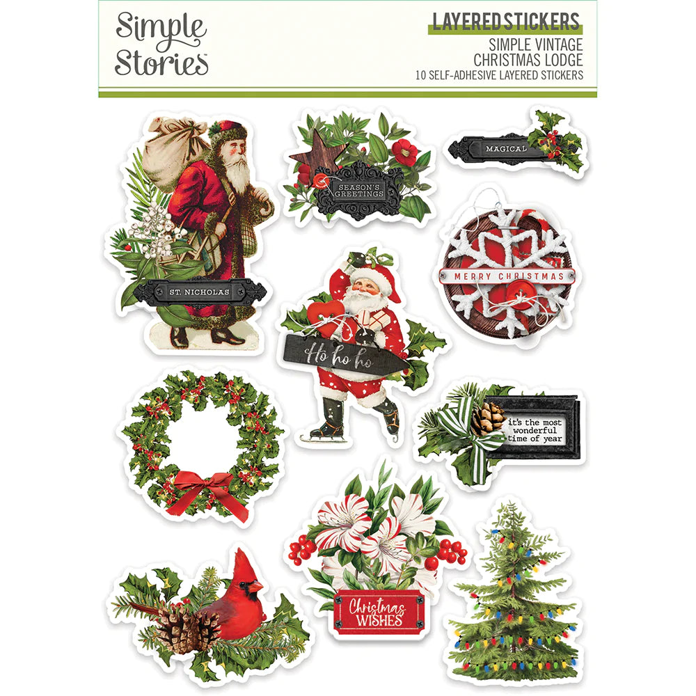 Simple Stories Simple Vintage Christmas Lodge Layered Stickers (18428)