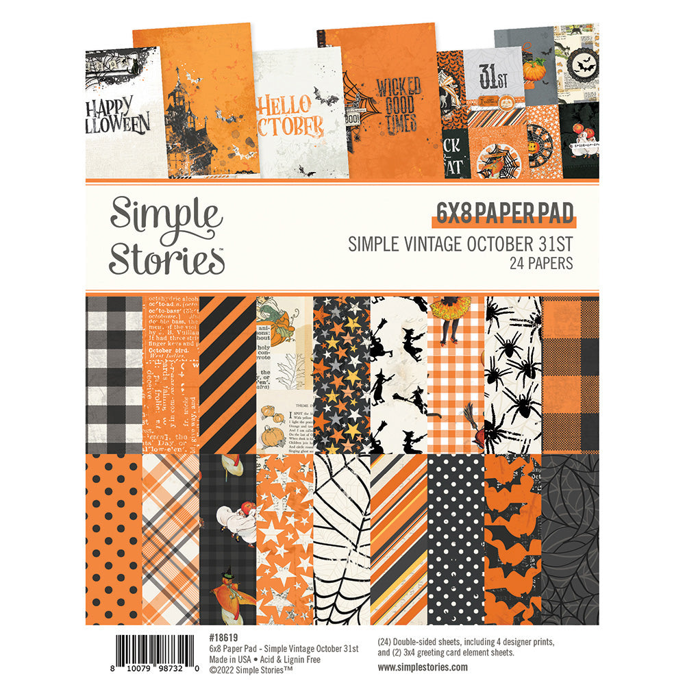 Simple Stories Simple Vintage October 31st Collection 6x8 Paper Pad (18619)