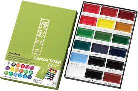 Kuretake Gansai Tambi 18 Color Set (MC20/18V)