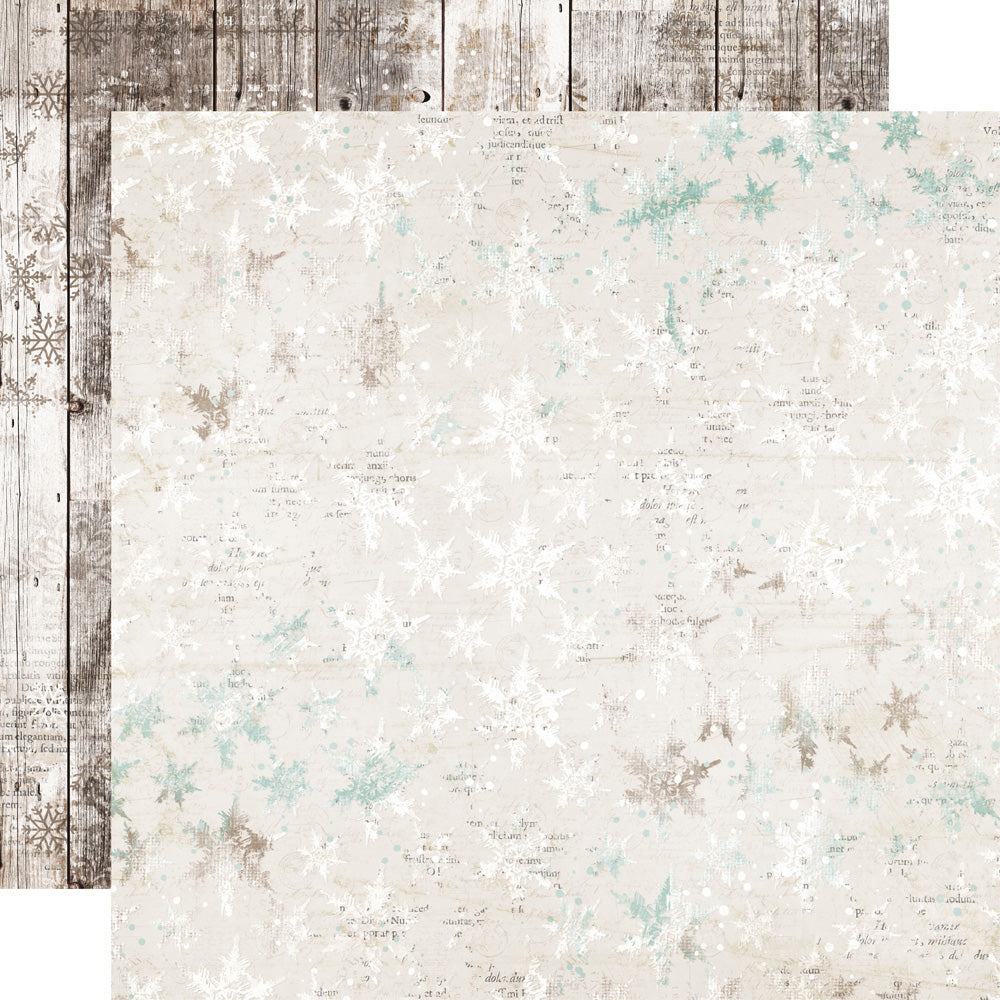 Simple Stories Simple Vintage Winter Woods Collection 12x12 Scrapbook Paper Frosty Friends (19106)