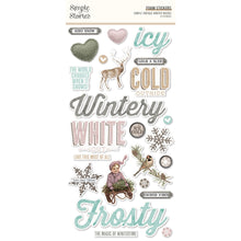 Load image into Gallery viewer, Simple Stories Simple Vintage Winter Woods Collection Foam Stickers (19127)
