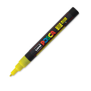 Posca Glitter Marker Yellow 0.9-1.3mm Bullet Shaped PC-3ML
