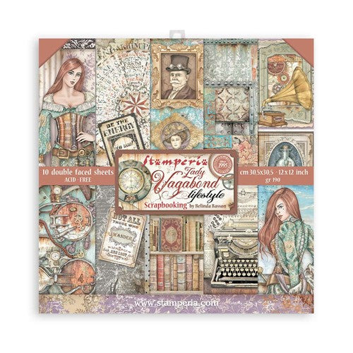 Stamperia Lady Vagabond Collection 12x12 Paper Pack (SBBL98)