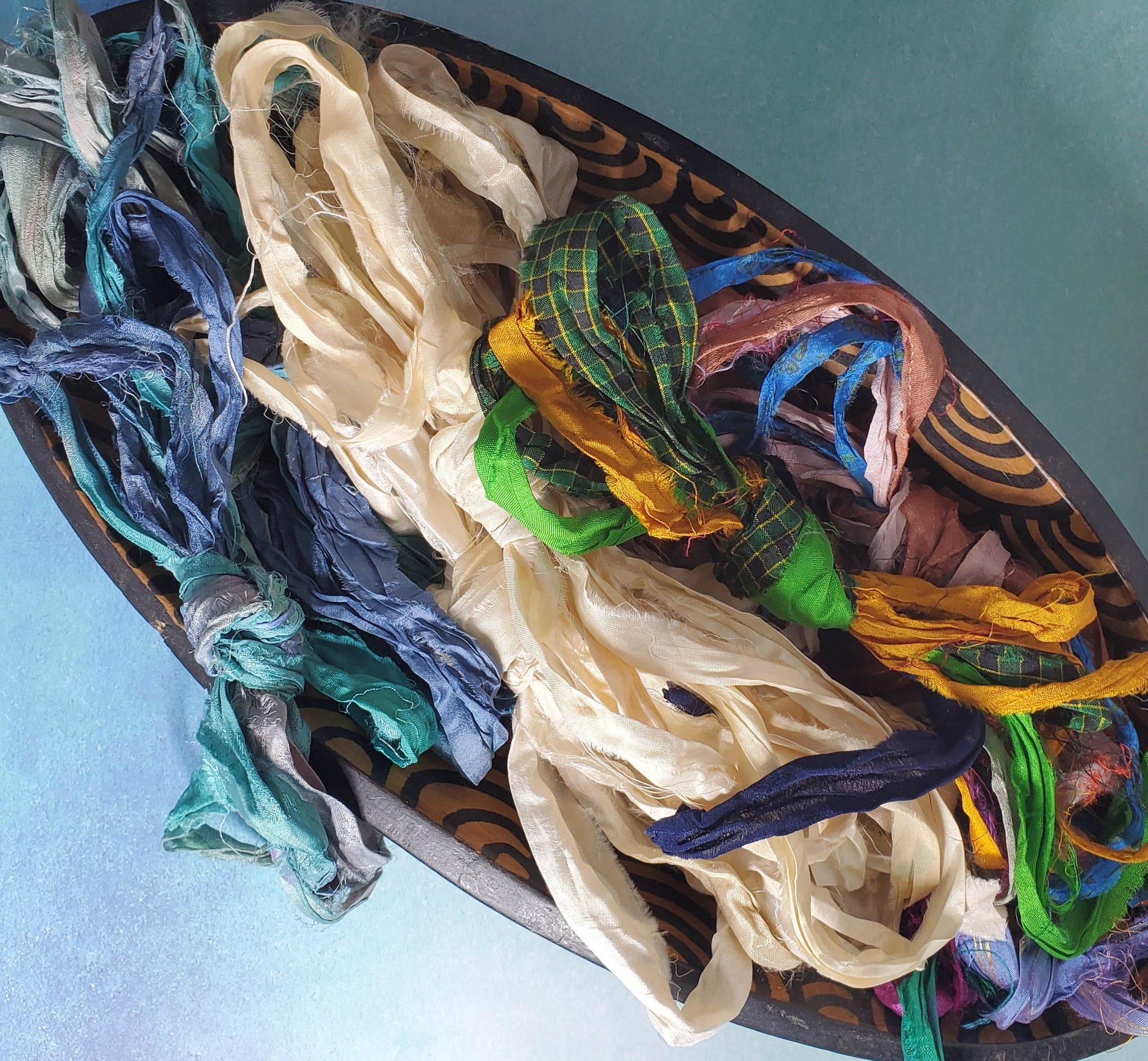 Handspun Yarn @ Wonderland Yarns: Recycled Silk Yarn