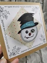 Load image into Gallery viewer, PaperArtsy Rubber Stamp Set Snowman designed by Jo Firth-Young (JOFY105)
