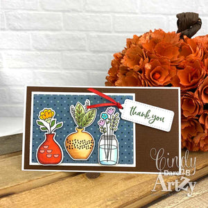 Dare 2B Artzy Clear Stamp Set Potted Posies (22362)
