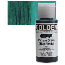 Load image into Gallery viewer, GOLDEN Fluid Acrylics Phthalo Green (Blue Shade) (2270-1)
