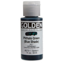 Load image into Gallery viewer, GOLDEN Fluid Acrylics Phthalo Green (Blue Shade) (2270-1)

