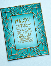 Load image into Gallery viewer, Poppy Photopolymer Clear Stamps Art Deco Birthday Greetings (CL499)
