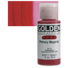 Load image into Gallery viewer, GOLDEN Fluid Acrylics Primary Magenta (2421-1)
