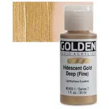GOLDEN Fluid Acrylics Iridescent Gold Deep (Fine) (2455-1)