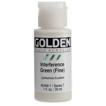 Load image into Gallery viewer, GOLDEN Fluid Acrylics Interference Green (Fine) (2466-1)
