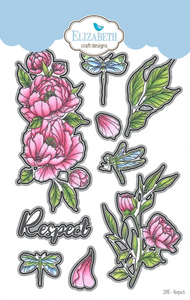 Elizabeth Craft Designs Beautiful Blooms Collection Stamp & Die Respect (1893)