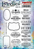 PaperArtsy Stamp Set Vintage Labels designed by Scrapcosy (ESC29)