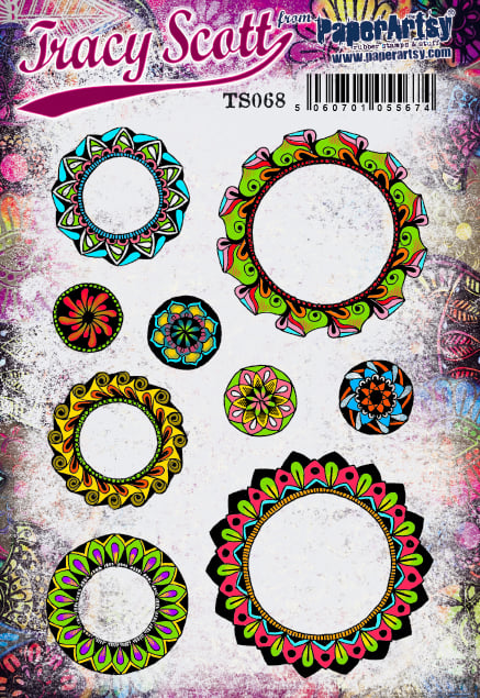 PaperArtsy Rubber Stamp Set Open Circles designed by Tracy Scott (TS068)