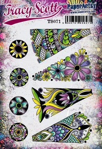 PaperArtsy Rubber Stamp Set Funky Triangles designed by Tracy Scott (TS071)
