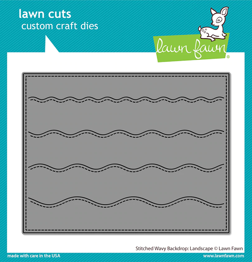 Lawn Fawn Lawn Cuts Die Set Stitched Wavy Backdrop Landscape (LF2889)