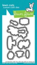 Load image into Gallery viewer, Lawn Fawn Photopolymer Clear Stamp &amp; Die Set Tea-rrific Day Add-On (LF2859)
