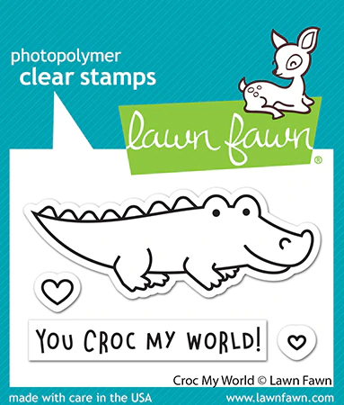 Lawn Fawn Photopolymer Clear Stamp & Die Set Croc My World (LF2725)