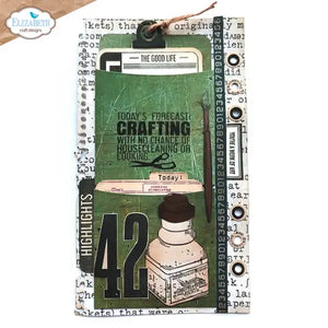 Elizabeth Craft Designs For the Record Collection Ink with Journaling Cards (CS280)