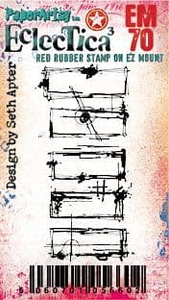 PaperArtsy Eclectica3 Mini Stamp Grunge Rectangles designed by Seth Apter (EM70)