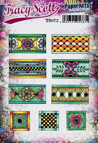 PaperArtsy Rubber Stamp Set Ribbons designed by Tracy Scott (TS073)