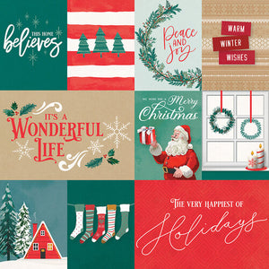 Photoplay Paper It's a Wonderful Christmas Collection 12x12 Scrapbook Paper This Home Believes (WON3501)