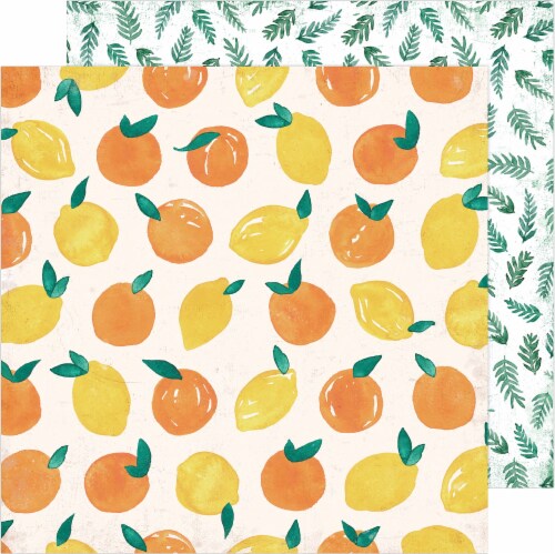 Heidi Swapp Storyline Chapters Collection 12x12 Scrapbook Paper Fresh Squeezed (315318)