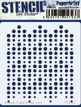 PaperArtsy Stencil Hot Picks Mini Gradient Dots (PM025)
