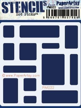 PaperArtsy Stencil Hot Picks Mini Squares & Rectangles (PM022)