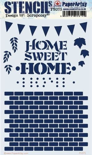 PaperArtsy Stencil Home Sweet Home by Scrapcosy (PS375)