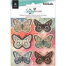 Vicki Boutin Storyteller Layered Stickers - Matte Vellum Layered Butterflies (34001349)