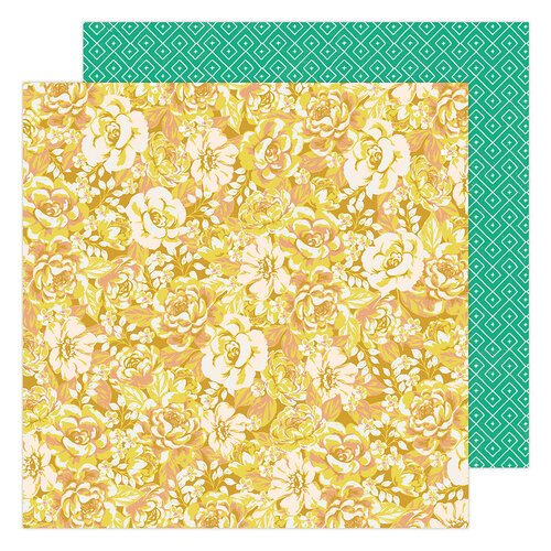 Maggie Holmes Garden Party Collection 12x12 Scrapbook Paper Cluster of Blooms (34005528)