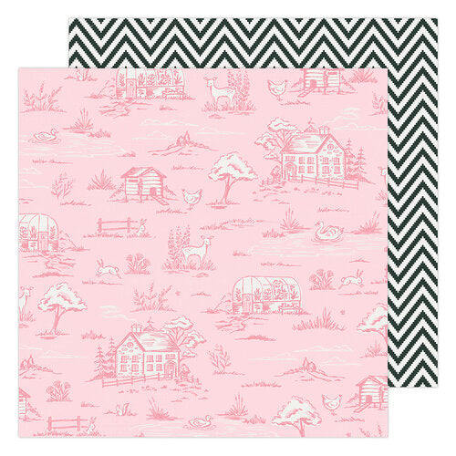 Maggie Holmes Garden Party Collection 12x12 Scrapbook Paper Countryside (34005525)